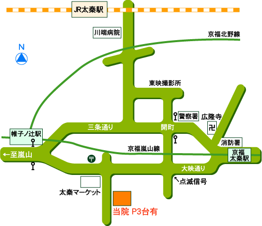 斉藤医院のアクセスマップ